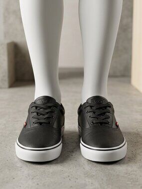 Levi's men's Ethan S WX Casual Fashion Sneaker Black Shoes Size 8.5 US